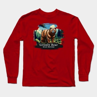 Grizzly Bear - WILD NATURE - GRIZZLY -2 Long Sleeve T-Shirt